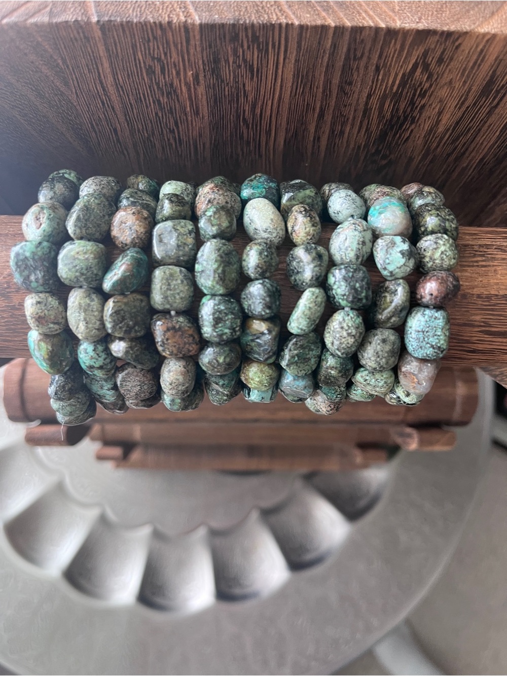 African Turquoise Tumble Bracelet - Picture 4 of 5